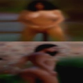 Booty black woman public